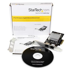 StarTech  (ST2000SPEXI) Dual Port  PCI Express Network Card - PCIe x 4