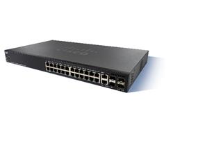 CISCO SG350X-24 24 x Gigabit Ethernet Network, 2 x 10 Gigabit Ethernet Uplink, 4 x 10 Gigabit Ethernet Expansion Slot - Manageable - Twisted Pair, Optical Fiber - Modular - 3 Layer Supported