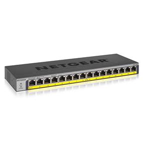 NETGEAR (GS116PP-100NAS) 16-Port 183W PoE/PoE+ Gigabit Ethernet Unmanaged Switch O(Open Box)