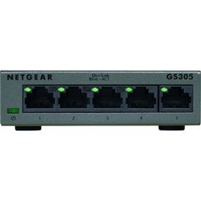 NETGEAR (GS305-300PAS) GS305 Ethernet Switch - 5 Ports - 2 Layer Supported - Twisted Pair - 3 Year Limited Warranty(Open Box)