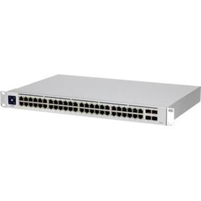 Ubiquiti UniFi USW-48-PoE Ethernet Switch - 48 Ports - Manageable - 2 Layer Supported - Modular - 195 W PoE Budget - Twisted Pair, Optical Fiber - PoE Ports - 1U High - Rack-mountable, Desktop - 1 Year Limited Warranty