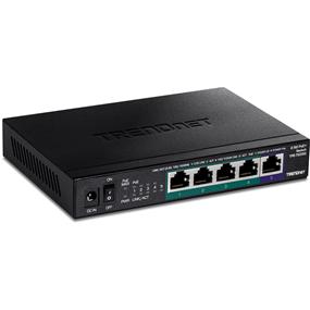 TRENDnet 5-Port Unmanaged 2.5G PoE+ Switch - 5 Ports - 2.5 Gigabit Ethernet - 2.5GBase-T - TAA Compliant - 2 Layer Supported - 7.83 W Power Consumption - 55 W PoE Budget - Twisted Pair - PoE Ports - Wall Mountable