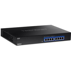 TRENDnet 8-Port 10G Switch - 8 Ports - 10 Gigabit Ethernet, 5 Gigabit Ethernet, 2.5 Gigabit Ethernet - 10GBase-T, 5GBase-T, 2.5GBase-T - TAA Compliant - 2 Layer Supported - 9.50 W Power Consumption - Twisted Pair - 1U High - Rack-mountable