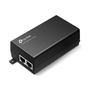 TP-LINK (TL-POE160S) PoE+ Injector. 1 10/100/1000Mbps RJ45 data-in port. 1 10/100/1000Mbps RJ45 power+data-out port. 1 AC socket. Complies with IEEE802.3af/at standards, supplies up to 30 W. Integrated power supply. Wall Mountable.