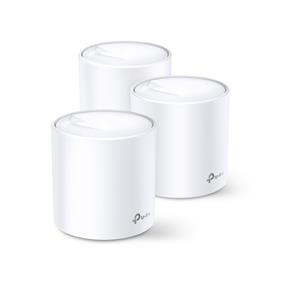 TP-Link (Deco X60) AX3000 Whole Home Mesh WiFi System (3-Pack) - Wi-Fi 6 Speed & Coverage: Covers up to 7,000 sq. ft. in high-performance 3 Gbps (3000 Mbps) speeds. Connects up to 150 Devices. OFDMA and MU-MIMO, Boosted Seamless Coverage, Ultra-Low Latency, One Unified Network, and Parental Controls. Works with all WiFi-enabled devices and internet service providers (ISP)