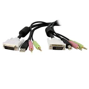 STARTECH.COM 10ft 4-in-1 USB Dual Link DVI-D KVM Switch Cable w/Audio&Microphone (DVID4N1USB10)