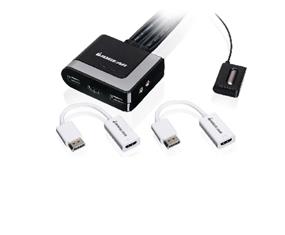 IOGEAR 2-Port HD Cable KVM with DisplayPort Adapters (GCS62HDPKIT)