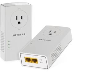 NETGEAR (PLP2000-100PAS) Powerline 2000 + Extra Outlet - 2 - 2 x Network (RJ-45) - 2000 Mbit/s Powerline - HomePlug AV2 - Gigabit Ethernet A(Open Box)