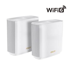 ASUS ZenWiFi XT9 AX7800 Tri-Band WiFi 6 Mesh WiFi System (2 Pack), 802.11ax, up to 5700 sq ft & 6+ rooms, AiMesh, Lifetime Free Internet Security, Parental Controls, Easy Setup, 2.5G WAN port, UNII 4, White