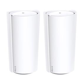 TP-Link (Deco XE200 (paquet de 2)) - Système maillé pour toute la maison AXE11000 Wi-Fi 6E - Paquet de 2