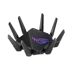 ASUS ROG Rapture GT-AX11000 Pro Tri-Band WiFi 6 gaming router, 2.5G port, 10G port, Quad-core 2.0 GHz CPU, ASUS RangeBoost Plus, UNII4, Triple-level game acceleration, Lifetime internet security, and AiMesh support