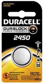 Pile bouton au lithium DURACELL 2450 3 V, 1 paquet (DL-2450BPK-1)