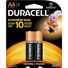 DURACELL Coppertop AA Alkaline Battery 2 Pack (MN1500)