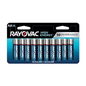 RAYOVAC AA Alkaline Battery 16 Pack (815-16T)