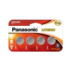 PANASONIC 2025 3V Lithium Coin Cell Battery 4 Pack (CR2025PA4BW)