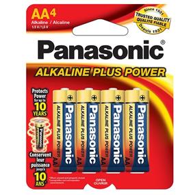 PANASONIC AA Alkaline Battery 4 Pack (AM3PA4B)