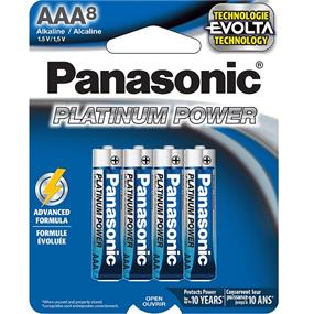 PANASONIC Platinum Power Lot de 8 piles alcalines AAA (LR03XE8B)