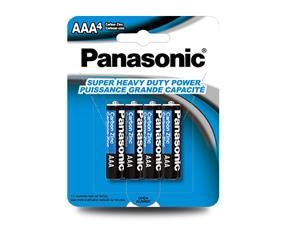PANASONIC - Pack de 4 piles AAA au carbone-zinc (UM4NPA4BCA)