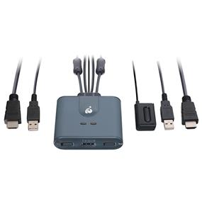 IOGEAR 2-Port Full HD KVM Switch with HDMI and USB Connections (GCS32HU)(Open Box)