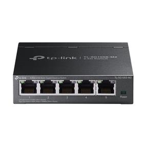 TP-Link (TL-SG105S-M2) 5-Port 2.5G Multi-Gigabit Desktop Switch, Ethernet Splitter, 2.5G Bandwidth, Plug & Play, Desktop/Wall-Mount, Fanless Metal Design, Limited Lifetime Protection(Open Box)