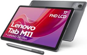 Lenovo Tab M11 Tablet With Pen, MediaTek 8-Core 11" FHD 90Hz 4GB 64GB Storm Grey Wifi-5 Android 13, ZADA0028US