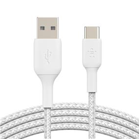 Belkin BOOSTCHARGE Braided USB-C to USB-A Cable 4ft White