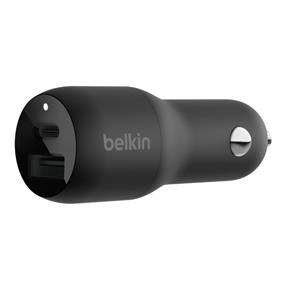 Belkin BOOSTCHARGE 37W Car Charger Dual with PPS, Black