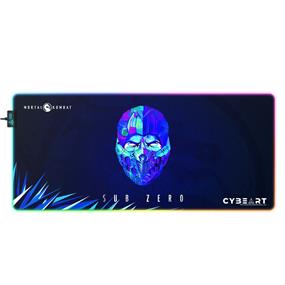 CYBEART | Sub Zero - Mortal Kombat Gaming Desk Mat | XXL Premium RGB LED Licensed Gaming Mouse Pad (900 x 400 x 4mm / Aurora Series)