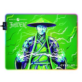 CYBEART | Raiden - Mortal Kombat RGB Gaming Mouse Pad (Large - 450x400x4mm) | Waterproof, Never Slip Base, RGB LED, Esports Grade