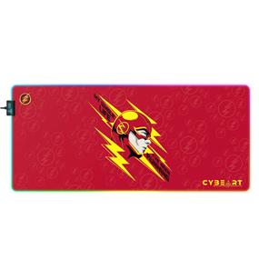 CYBEART | The Flash Gaming Mouse Pad | XXL Premium RGB LED Licensed Gaming Desk Mat (900 x 400 x 4mm / Aurora Series)