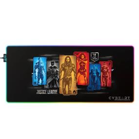 CYBEART | Justice League - Character Portraits Gaming Mouse Pad | XXL Premium RGB LED Licensed Gaming Mouse Pad (900 x 400 x 4mm / Aurora Series)