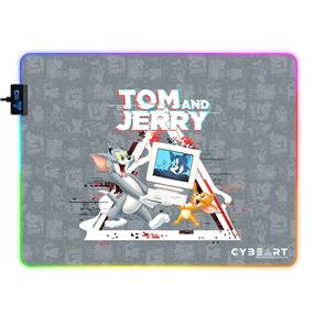 CYBEART | Tom and JerryGaming Mouse Pad | Large Premium RGB LED Licensed Gaming Mouse Pad (450 x 350 x 4mm / Aurora Series)