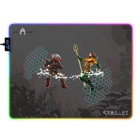 CYBEART | Aquaman Vs. Black Manta Gaming Mouse Pad | Large Premium RGB LED Licensed Gaming Mouse Pad (450 x 350 x 4mm / Aurora Series)