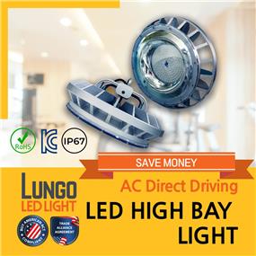 Lungo LED AC LED 150W High Bay Light, 4000K Cool White, Cri 80+