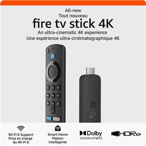 Amazon Fire TV Stick 4K streaming device, includes support for Wi-Fi 6, Dolby Vision/Atmos, free & live TV - B0BXFV1R3S