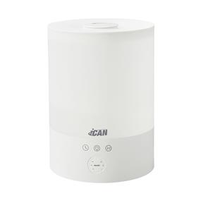 iCan 2.5L Home Desktop Humidifier with Wifi/Touch Control, RGB Light, Shaped Ring Design, Easy to Clean, White.