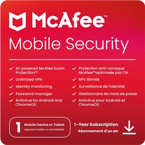 McAfee Mobile Security (Android/iOS) - 1 Year Subscription [Digital Code]