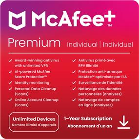 McAfee+ Premium - Individual - 1 Year Subscription [Digital Code]