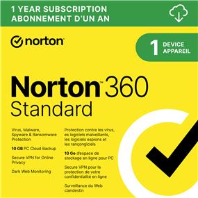 Norton 360 Standard 10GB 1 Device 12 Month Subscription [Digital Code]