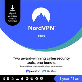 NordVPN Plus - 1-Year Cybersecurity Package VPN, Password Manager 6 devices Digi