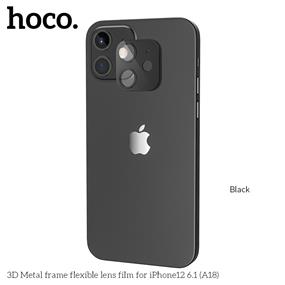 HOCO 3D Metal frame flexible lens film for iPhone 12 6.1" (A18) -black