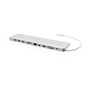 IOGEAR USB-C 10 in 1 Docking Station with 60W Power Delivery, Dual Monitor Support, 3 x USB 3.0, Card Reader, Ethernet, HDMI, VGA, Audio (GUD3C32)(Open Box)