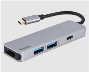 KOPPLEN 4-in-1 USB-C 60W Docking Station, 1xPD, 2xUSB 3.0, 1xHDMI 4K (HUB-C32SGR)(Open Box)