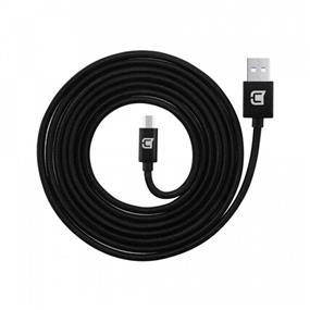 Caseco Nylon Braided Micro USB Cable - Black - 2 Metres