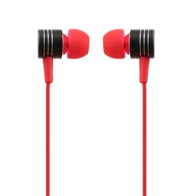iCAN 3.5mm Stereo Ear Buds with Mic, Red (D950916-R)