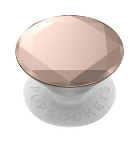 POPSOCKETS PopGrip Swappable Grip for Phones & Tablets - Metallic Diamond Rose Gold