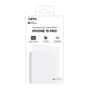 iPhone 15 Pro - TUFF8 Tempered Glass with Installation Kit