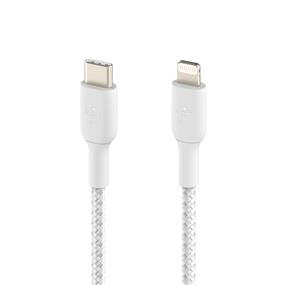 Belkin Braided USB-C to Lightning Cable (2m / 6.6ft) (CAA004bt2MWH)(Open Box)