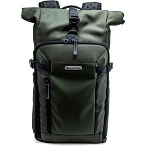 Vanguard VEO SELECT 39 RBM BK Camera Backpack (Green) | Flexible with Extra Roll-Top Space | Full Front Access | Ergonomic Airflow-Enabling Black & Harness | Well-Padded All Around | Water-Resistant & Anti-Scratch Material