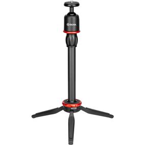 BOYA BY-T1 Compact & Lightweight Table Tripod ,Suitable for Smartphones, Action Cams and DSLR, Solid Aluminum Construction, Adjustable Legs, Adjustable Center Column, Flexible Ball Head